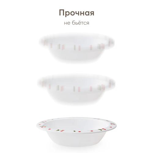 Тарелка глубокая для кормления Happy Baby 15016 cherry фото 4