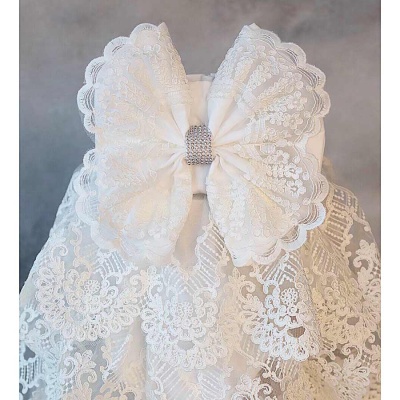 Уголок кружевной с бантом размер 100х90 см Наследникъ НВ4013-ЭК-02 3 Уголок кружевной с бантом размер 100х90 см Наследникъ НВ4013-ЭК-02 3