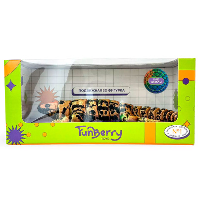Подвижная 3D-игрушка Ящерица Тегу зелено-оранжевая FunBerry Toys 03004287 5