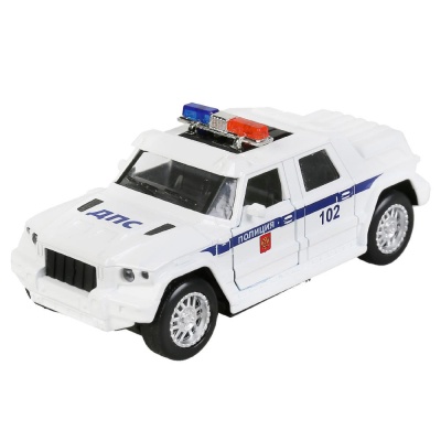 Металлическая инерционная машинка Бронемашина Полиция 12 см Технопарк FY6158-12POL-WH 1