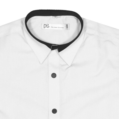 Рубашка школьная для мальчика Deloras С71738 белая 2