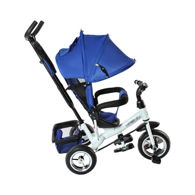 Велосипед трёхколёсный с родительской ручкой Velobibi Венера ВЛ-0872 синий 05