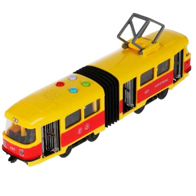 Модель инерционная Трамвай Технопарк TRAMOLDRUB-30PL-YERD 2