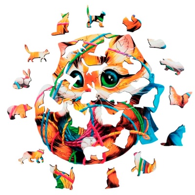 Деревянный пазл Котёнок 46 деталей Melograno MPZCAN39-M 2