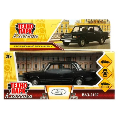 Машина металлическая инерционная ВАЗ 2107 12 см Технопарк 2107-12-BK 4