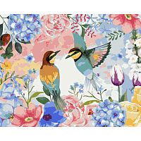Картина по номерам Птицы и цветы 50 х 40 см Феникс-Презент 88123/1