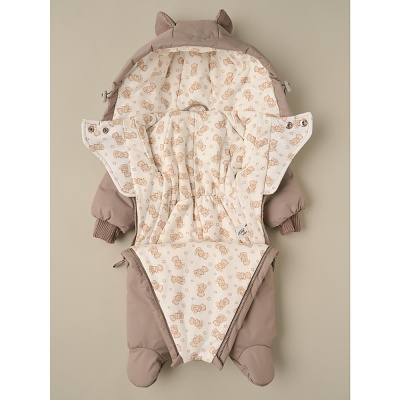 Комбинезон демисезонный Мишка малыш Little Star 35335 капучино 3