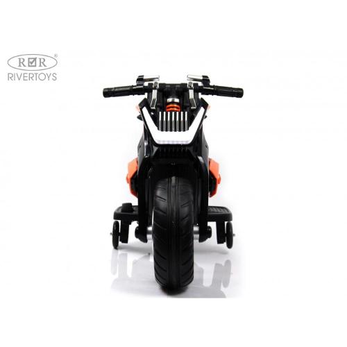 Детский электромотоцикл RiverToys Х111ХХ оранжевый фото 2