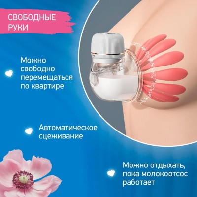 Молокоотсос электрический носимый Roxy-Kids RBRP-S15-W 2