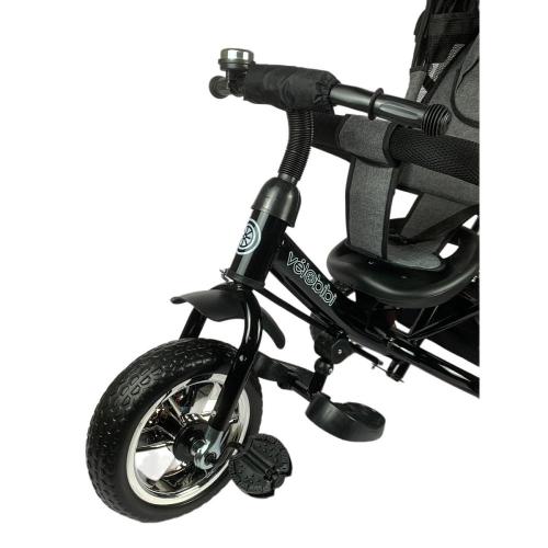 Велосипед трёхколёсный с родительской ручкой Velobibi Сатурн ВЛ-0689 чёрный фото 7