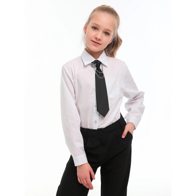 Рубашка школьная для девочки Синяя Мода W1515B-G39 белая 2