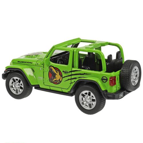 Машинка металлическая Jeep Wrangler Rubicon Динозавры Технопарк RUBICON3D-12DIN-GN фото 4