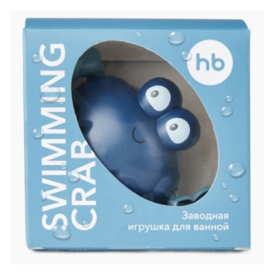 Заводная игрушка для ванной SWIMMING CRAB Happy Baby 331889 blue 2