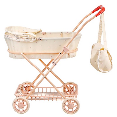Коляска для кукол с сумкой и корзинкой Рыжий кот 9325-NF 12