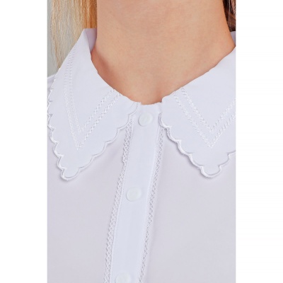 Блузка школьная для девочки Deloras C64276 белая 2