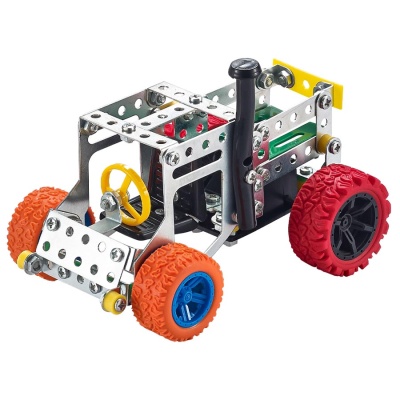 Конструктор металлический № 15 Изобретатель 183 детали Рыжий Кот К-8417 1