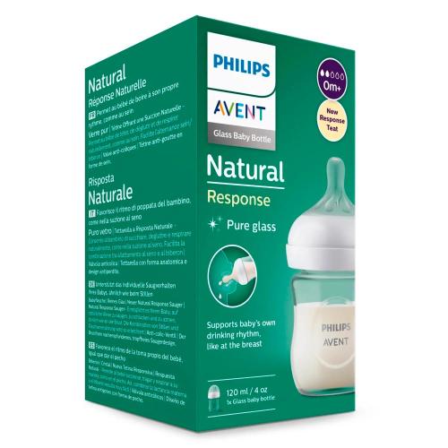 Бутылочка для кормления Avent Natural Response 120 мл стекло от 0 месяцев Avent SCY930/01 фото 4