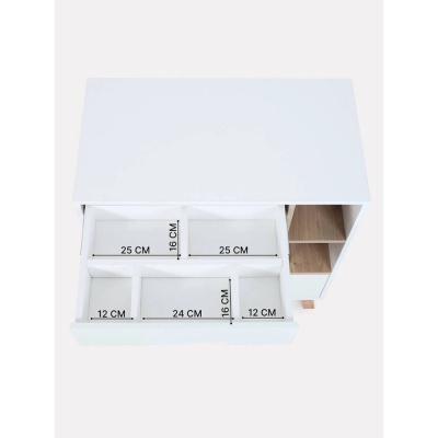 Комод пеленальный с органайзером Rant Lago Pro 800/4 Cloud White 04