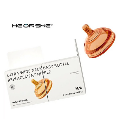Сменные соски силиконовые средний поток 2 штуки Heorshe HOS20-02-003(2) 4