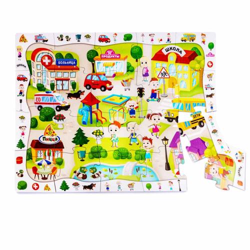 Пазлы MAXI Baby Toys В городе 20 эл Десятое Королевство 04811 фото 8