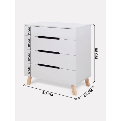 Комод пеленальный с органайзером Rant Indy Pro 800/4 Crystal Beige 03