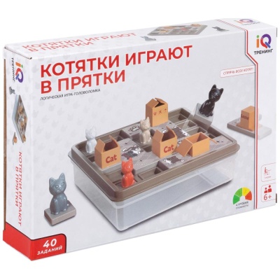 Настольная логическая игра IQ Тренинг Котятки играют в прятки 1Toy Т25566