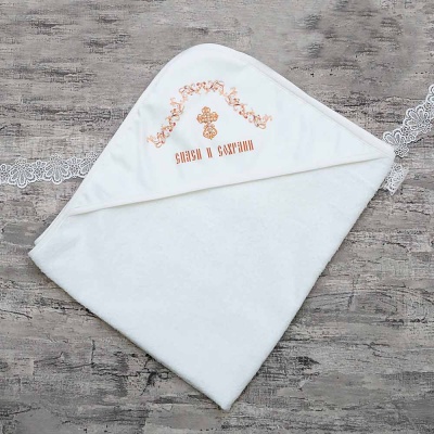 Крестильная пеленка с Крестом махровая Clariss 2