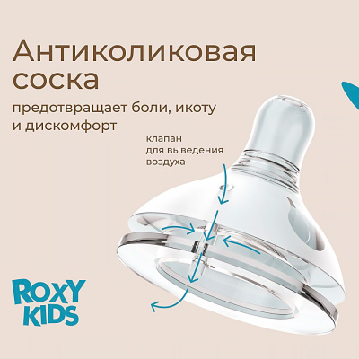 Бутылочка для кормления 120 мл от 0 месяцев Roxy-Kids RBTL-001-BGR 4