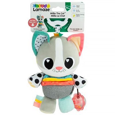 Игрушка с подвесом для малышей Котёнок Милли развивающая Lamaze Tomy 65961 3