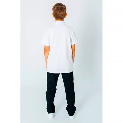 Рубашка поло школьная для мальчика Deloras Z71615S-25 белая 2