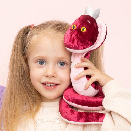 Мягкая игрушка Змейка Огненная 20 см MaxiToys MT-MRT012432-20 фото 4