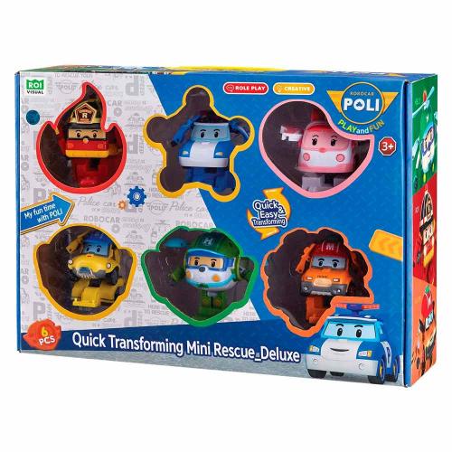 Набор машинок трансформеров Robocar Poli 6 штук Silverlit ZR-915 фото 8