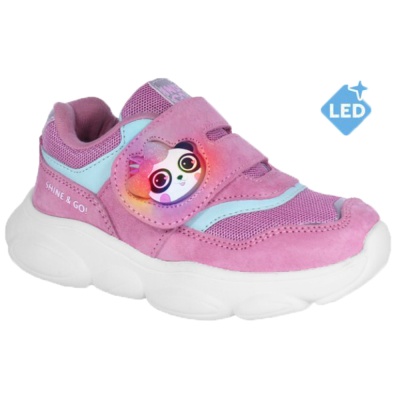Кроссовки для девочки со светодиодами Indigo Kids 92-375В розовые 2