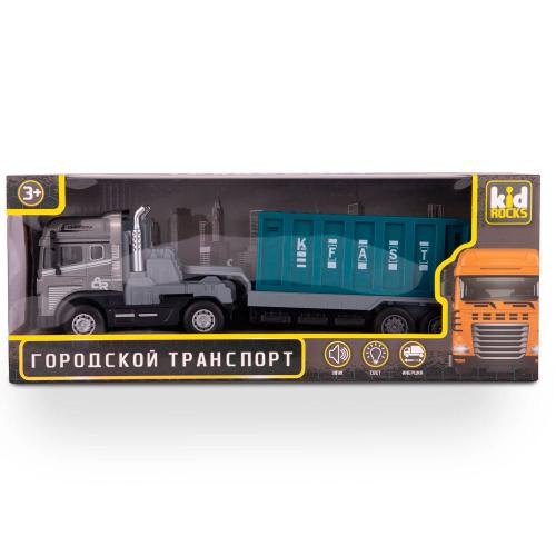 Машинка Контейнеровоз инерционная масштаб 1:24 Kid Rocks AB-2312 фото 4
