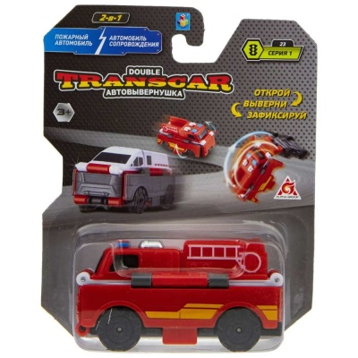 Машина Transcar Double Пожарный автомобиль - Полиция 1toy Т21869 3