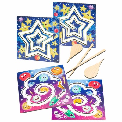 Деревянная игрушка Межполушар доска Звездная Галактика Рыжий кот Н00178