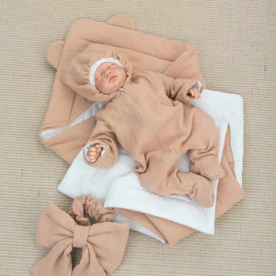 Комплект на выписку 4 предмета Муслин лето KiDi 4.219(Мс)-76/62 песочный 2 Комплект на выписку 4 предмета Муслин лето KiDi 4.219(Мс)-76/62 песочный 2