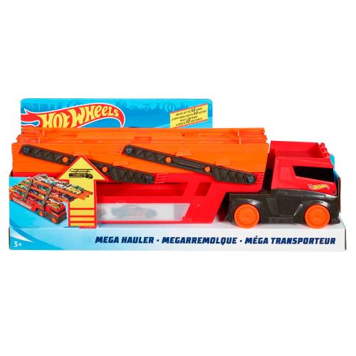Грузовик автовоз Мега Hot Wheels GHR48 оранжевый  фото 4