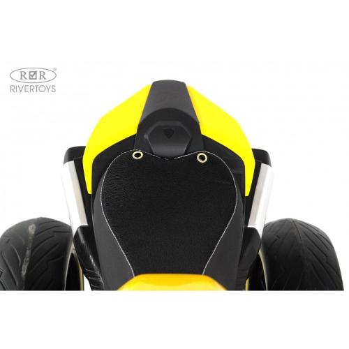 Детский электромотоцикл RiverToys М777БХ жёлтый фото 16