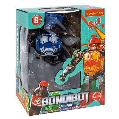 Трансформер 2 в 1 Bondibot бутылка-робот Самурай Bondibon ВВ6542 5