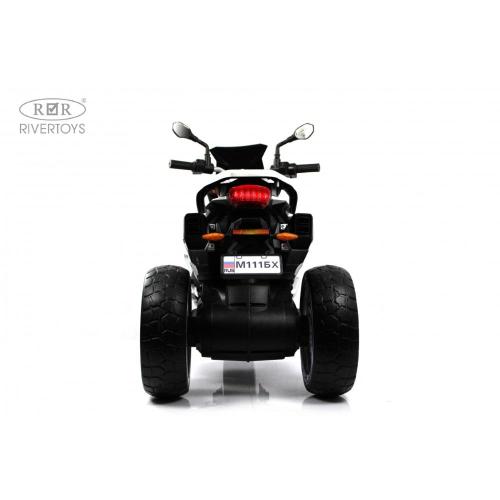 Детский электромотоцикл RiverToys М111БХ синий фото 5