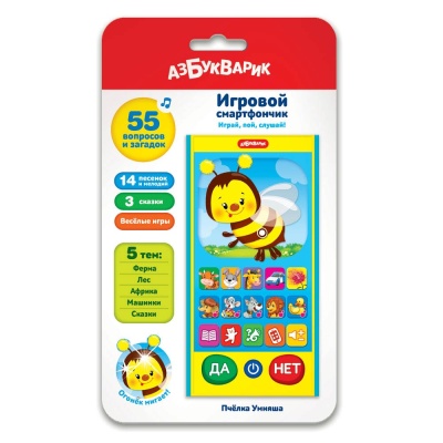 Игрушка Игровой смартфончик Пчелка Умняша Азбукварик 2793-1
