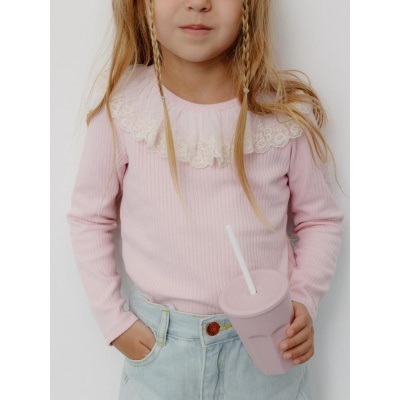 Лонгслив с воротником Mimilav розовый 04