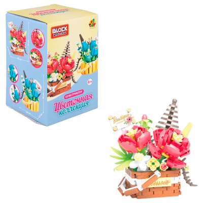 Конструктор Цветочной коллекции Корзина с розами Blockformers 1toy Т26529 2
