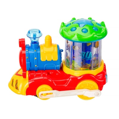Паровозик музыкальный с аквариумом Elefantino IT107148