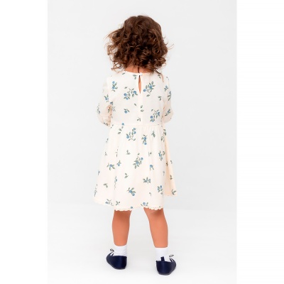 Платье для девочки Crockid КР 5925 айвори голубика к561 4 Платье для девочки Crockid КР 5925 айвори голубика к561 4