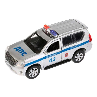 Металлическая инерционная машинка Toyota Prado Полиция Технопарк PRADO-P 1