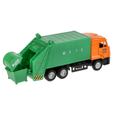 Машинка металл свет-звук KAMAZ -53605 МУСОРОВОЗ 18 см  Технопарк CT12-457-4WB  2