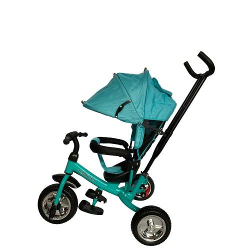 Велосипед трёхколёсный с родительской ручкой Velobibi Меркурий ВЛ-0866 мятный фото 3