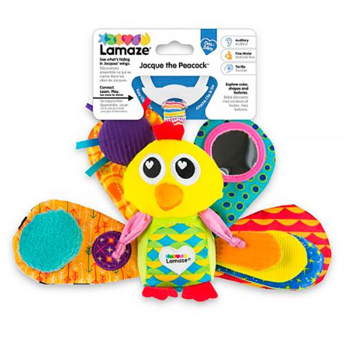 Игрушка с подвесом для малышей Павлин Жак развивающая Lamaze Tomy 65959 фото 4